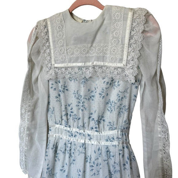 RARE 1960s Gunne Sax Boho Cottagecore Fairycore Peasant Dress - Picture 4 of 14
